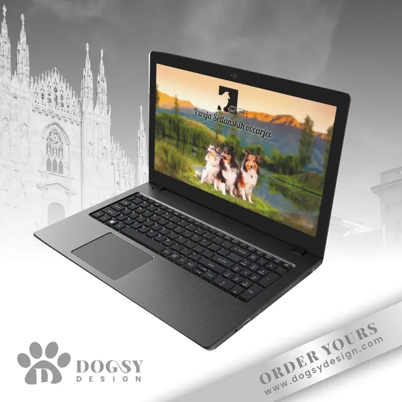 Kennel website on laptop by Dogsy Design