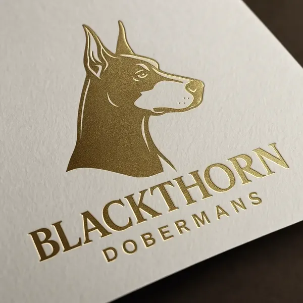 Blackthorn Dobermans logo by Dogsy Design